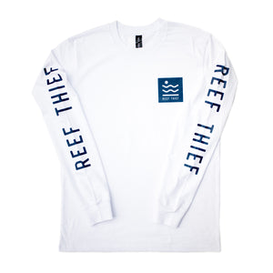 Reef Thief Logo Long Sleeve Tee - White